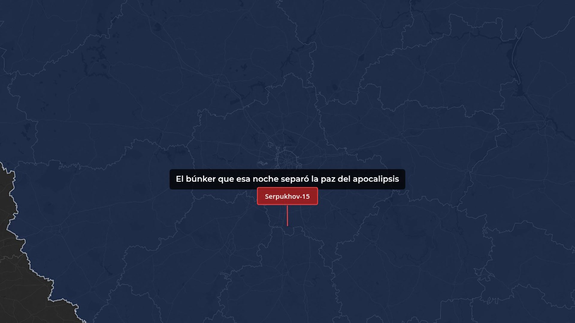 Cinematic Global→Moscow Zoom with Serpukhov-15 (red pin) & Washington D.C. (blue pin) — AI map animation template