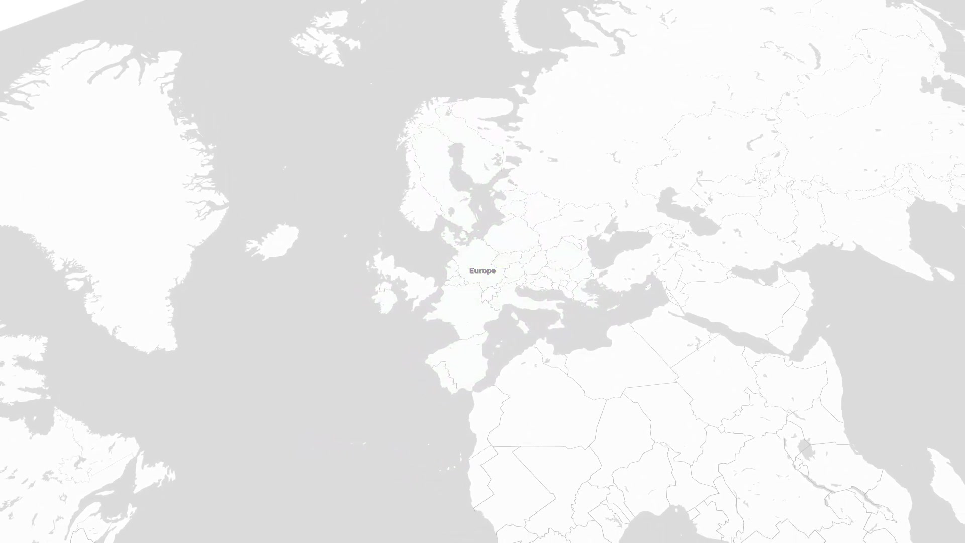 European Union Borders Highlight with Pure Green Fill (Light Map) — AI map animation template