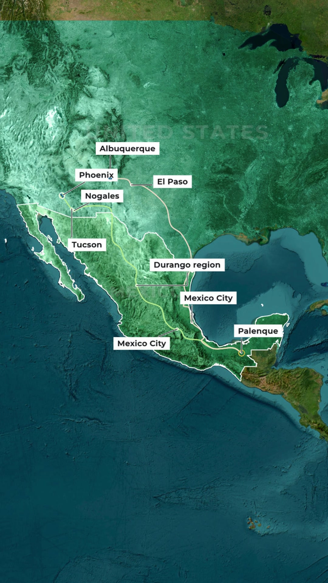 Mesoamerica Trade Route — AI map animation example