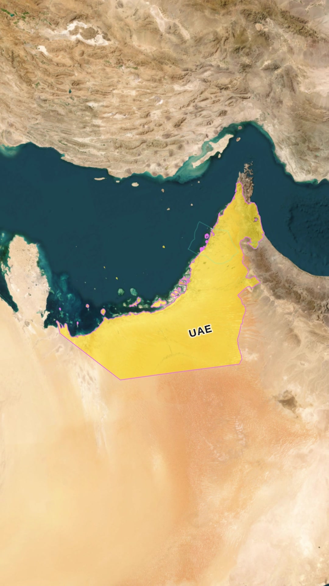 United Arab Emirates — AI map animation example