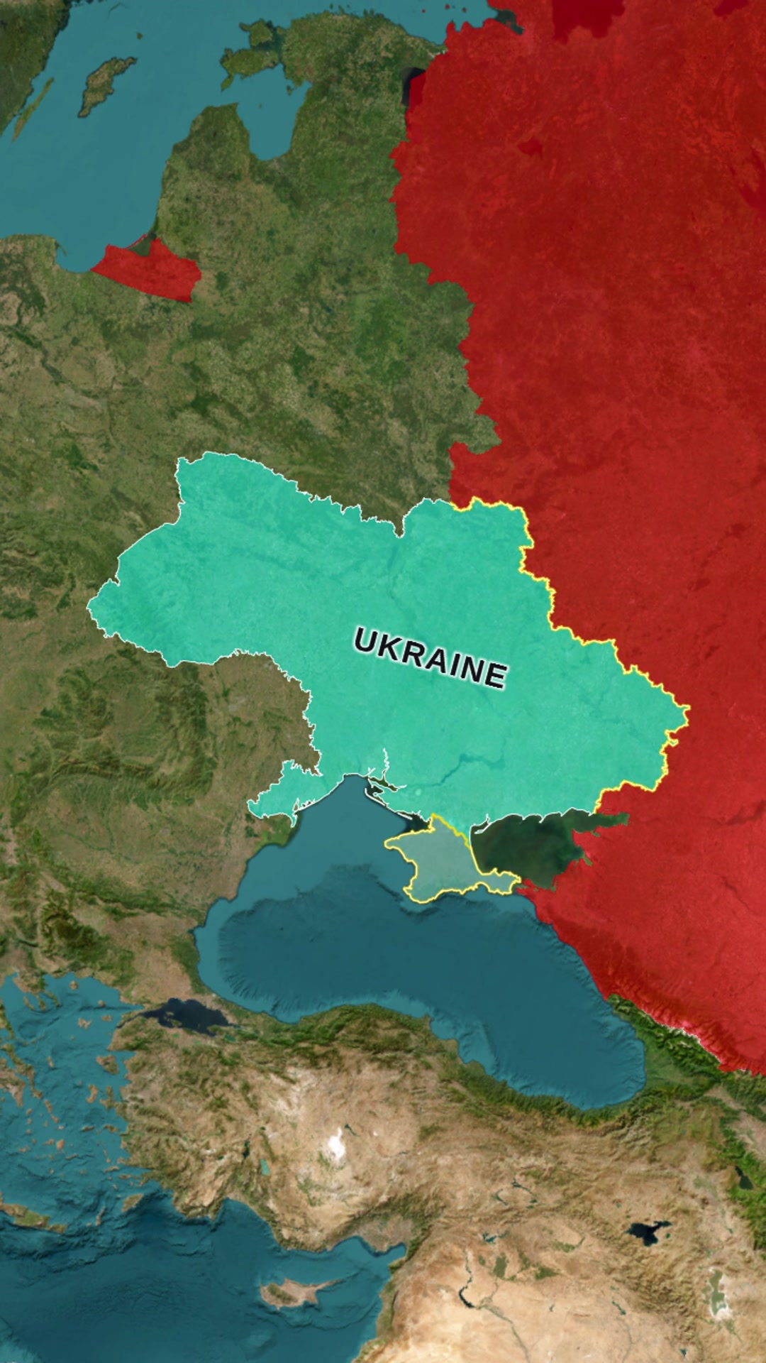 Russia → Ukraine — AI map animation example