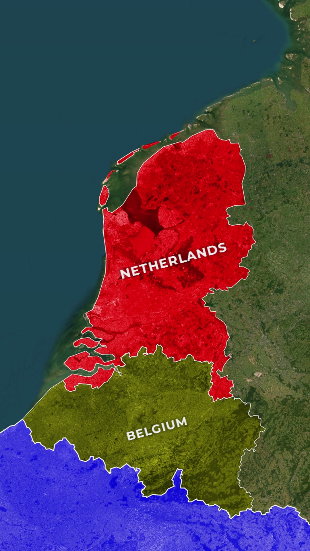 France → Belgium → Netherlands — AI map animation example