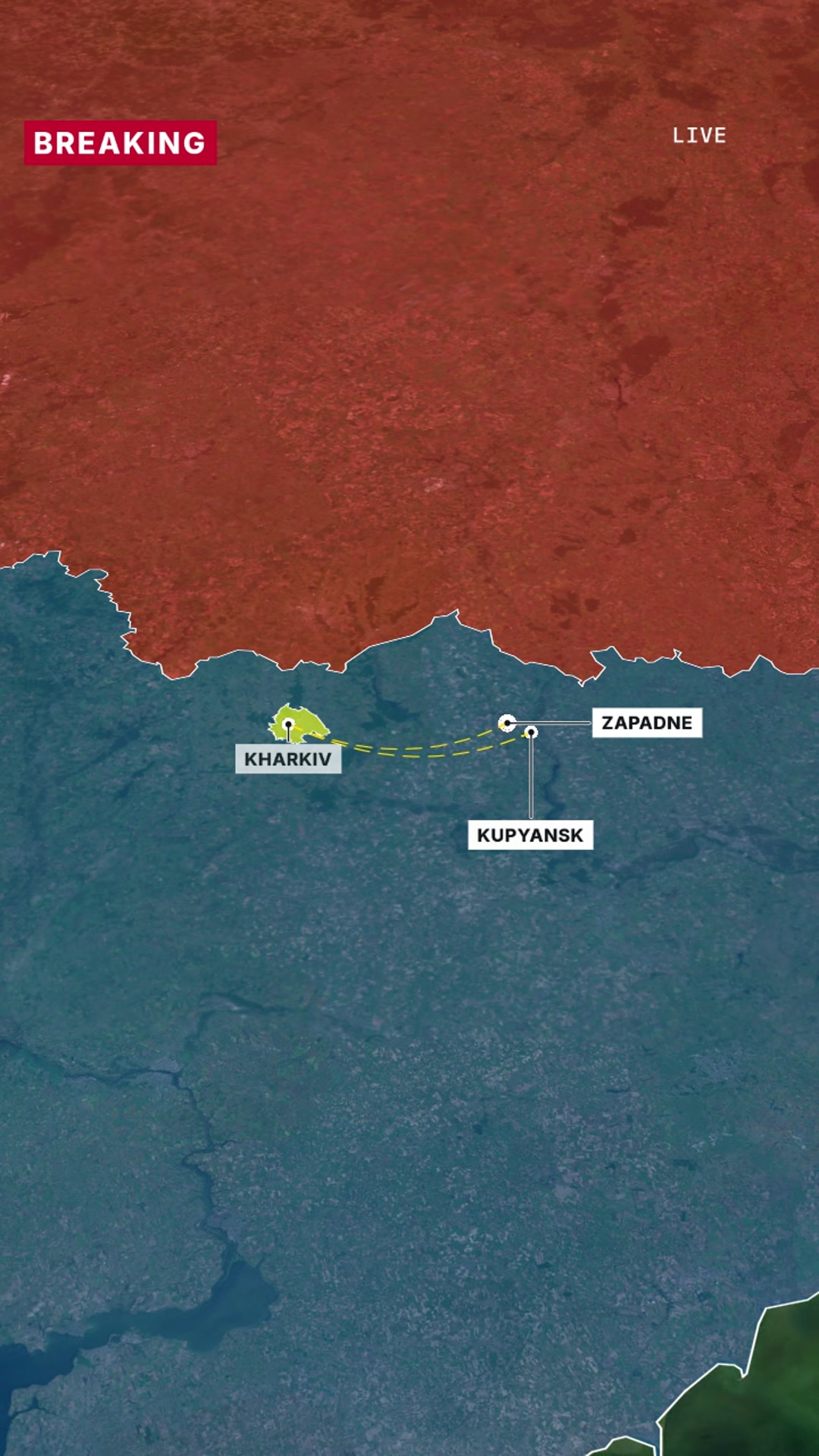 KupYansk Counteroffensive — AI map animation example