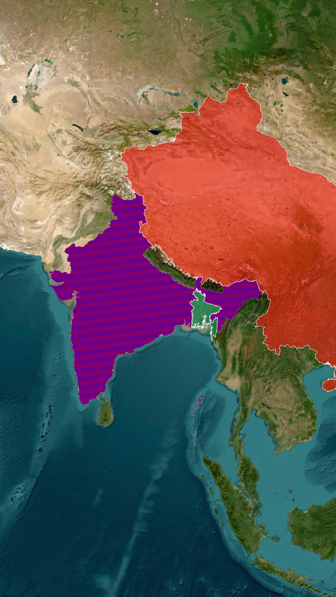 China & Bangladesh — AI map animation example
