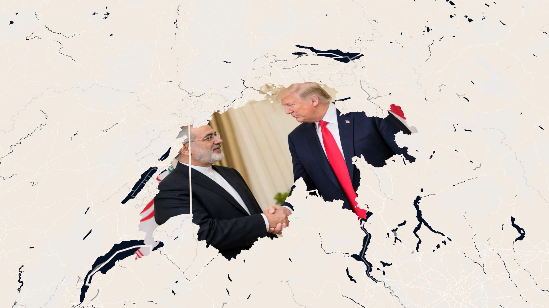 Swiss Ink Atlas — A Quiet Watercolor Reveal: Ink Bloom Unveils a Masked 'America vs Iran Peace Deal' Card Inside Switzerland — AI map animation template