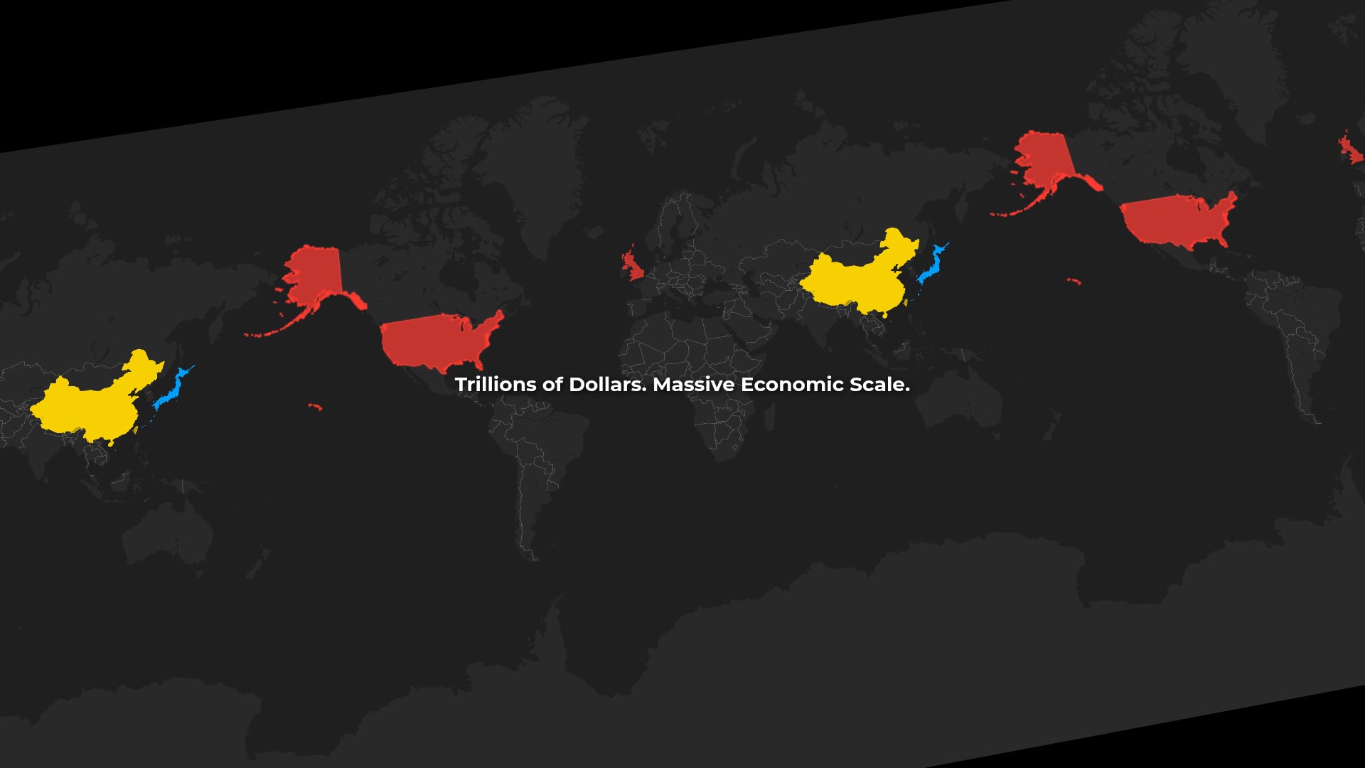 World's Four Most In-Debt Nations — AI map animation template