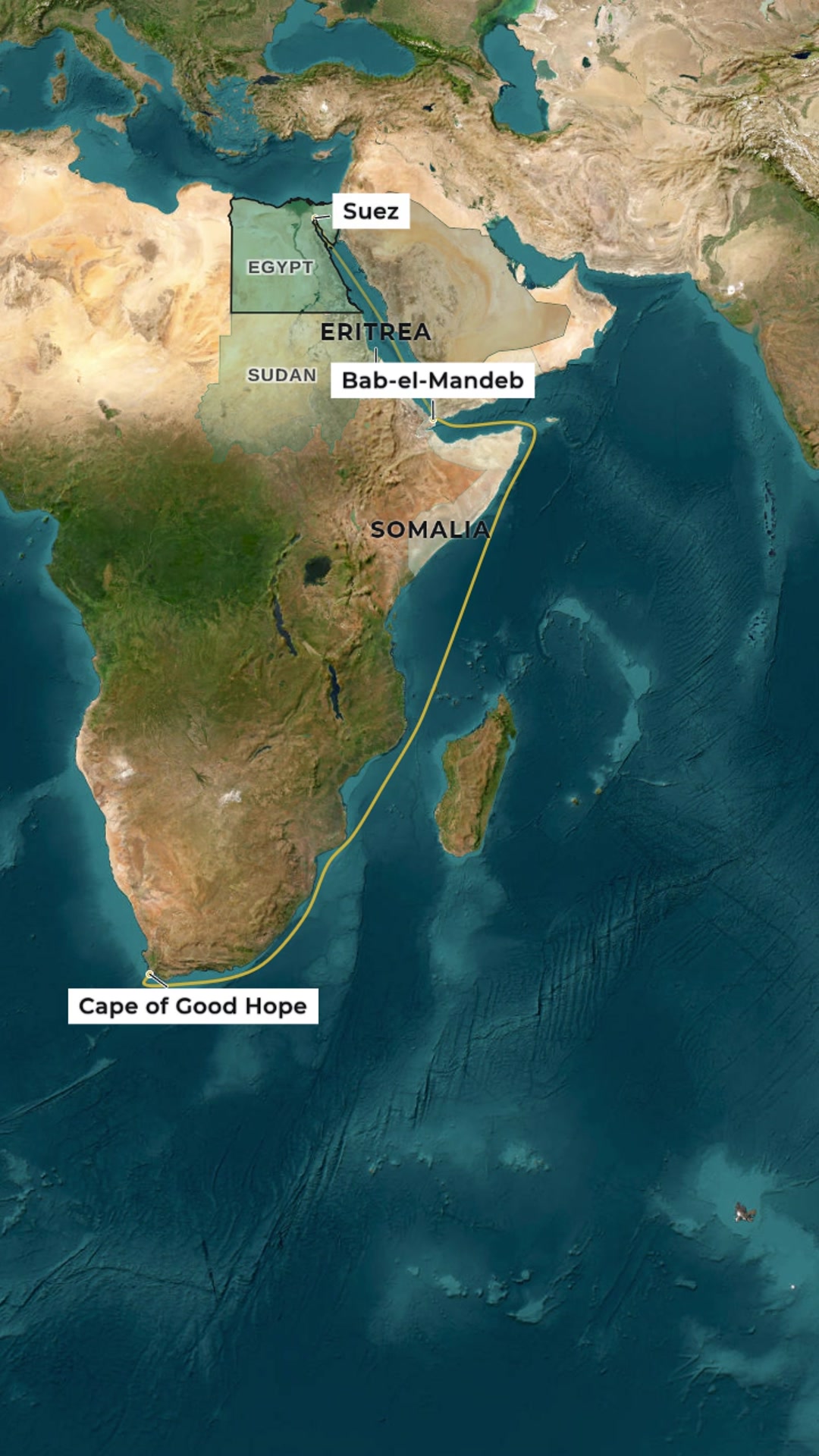 Rerouted Shipping — AI map animation example
