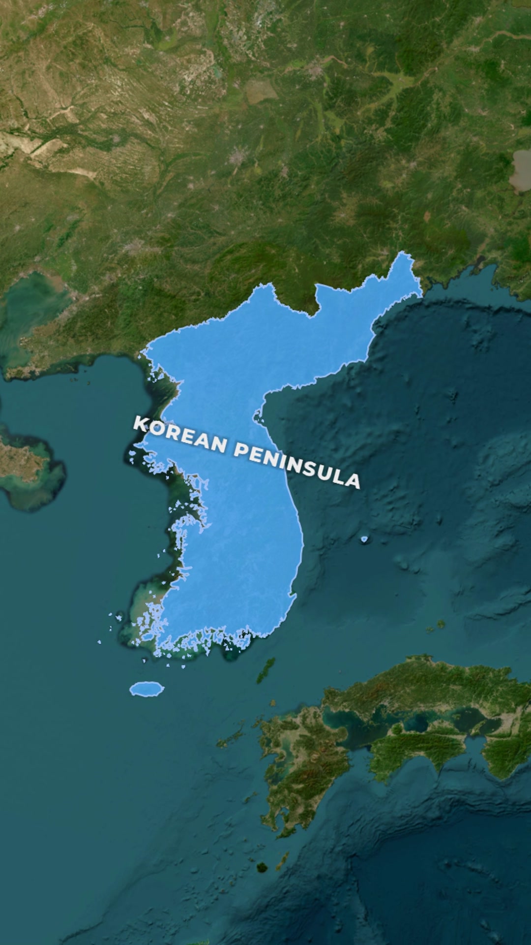 Korean Peninsula — Unified, Then Divided — AI map animation example