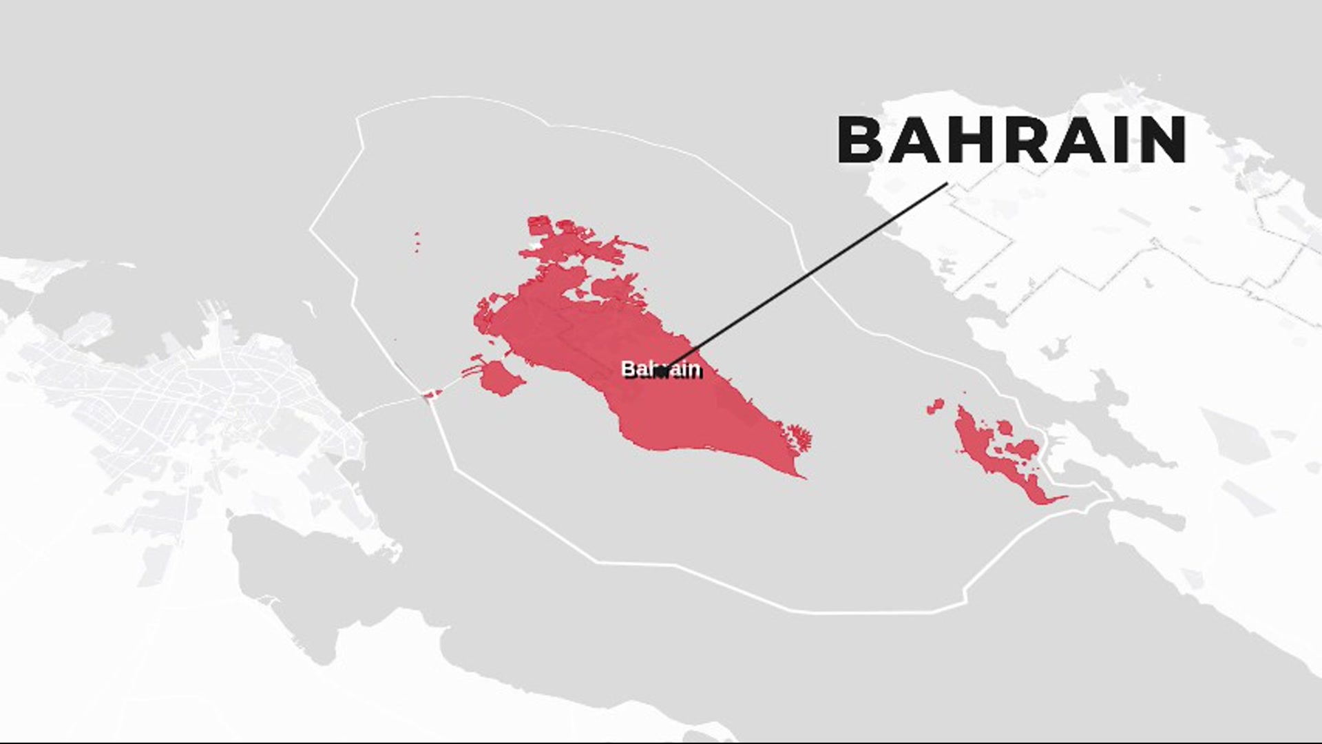 Bahrain Highlight with Leader-Line Title — AI map animation template