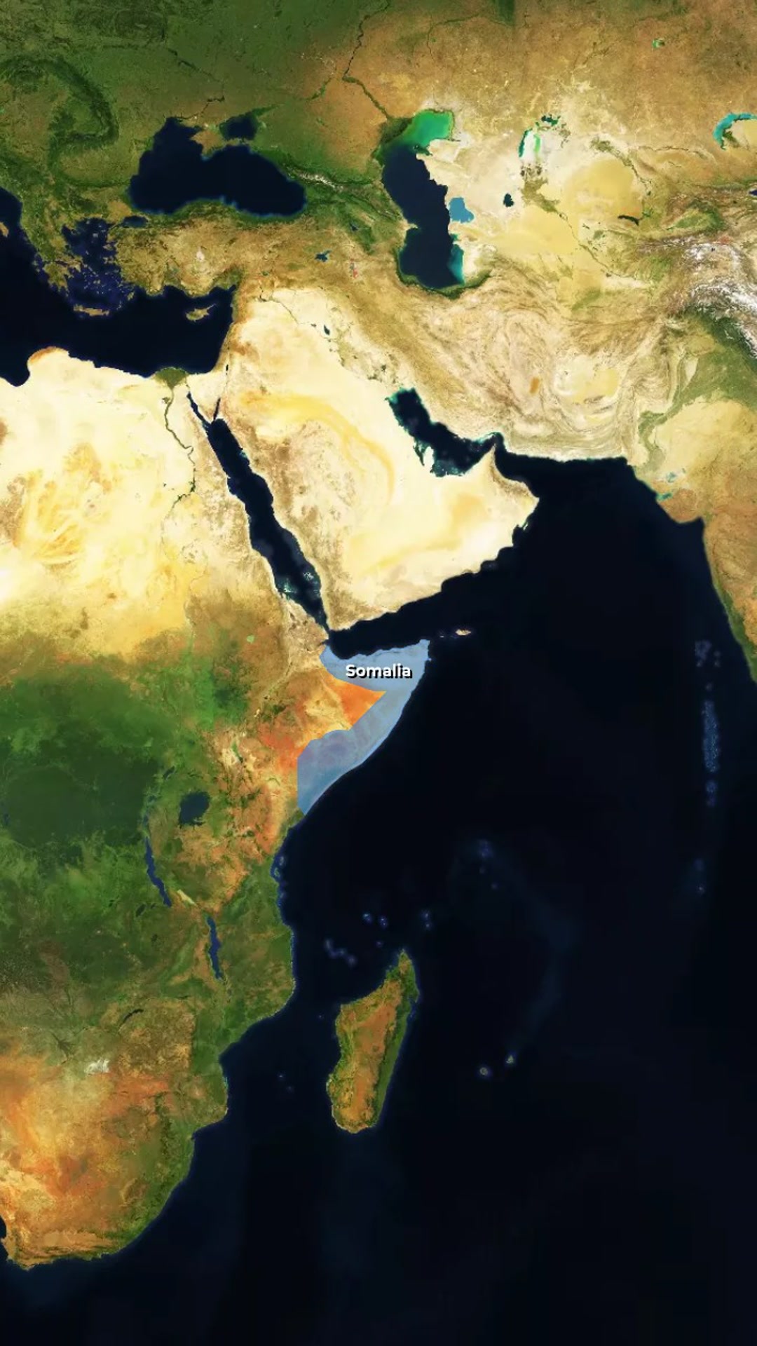 FlyTo Horn of Africa: Sequential Highlights — Ethiopia, Eritrea, Somalia — AI map animation template