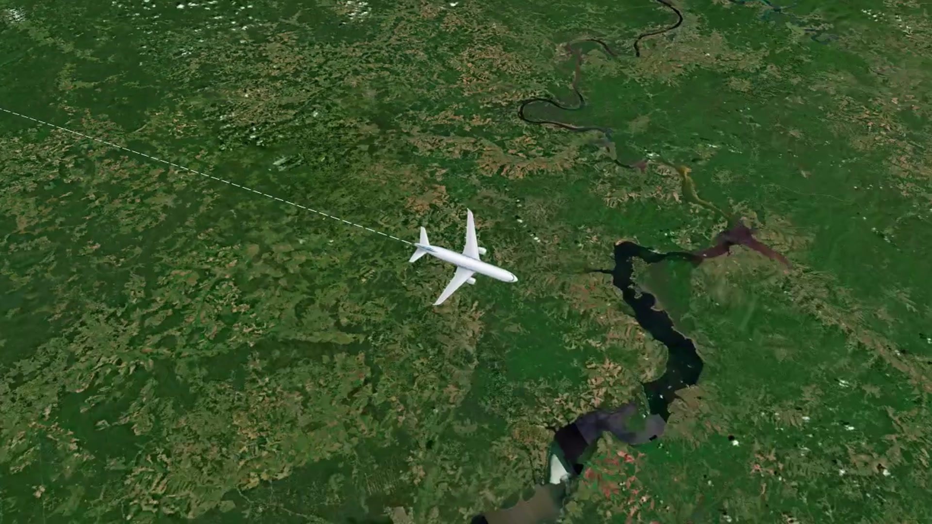 USA to India Flight: Airplane Path with Country Highlights — AI map animation template