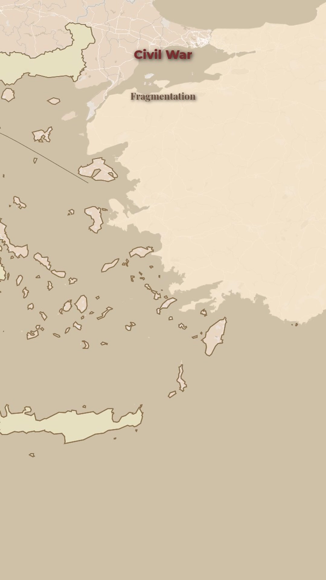 Balkans (Early 19th Century) — Civil War & Fragmentation: Greece, Albania & Ottoman Territories (Cinematic Parchment Atlas) — AI map animation template